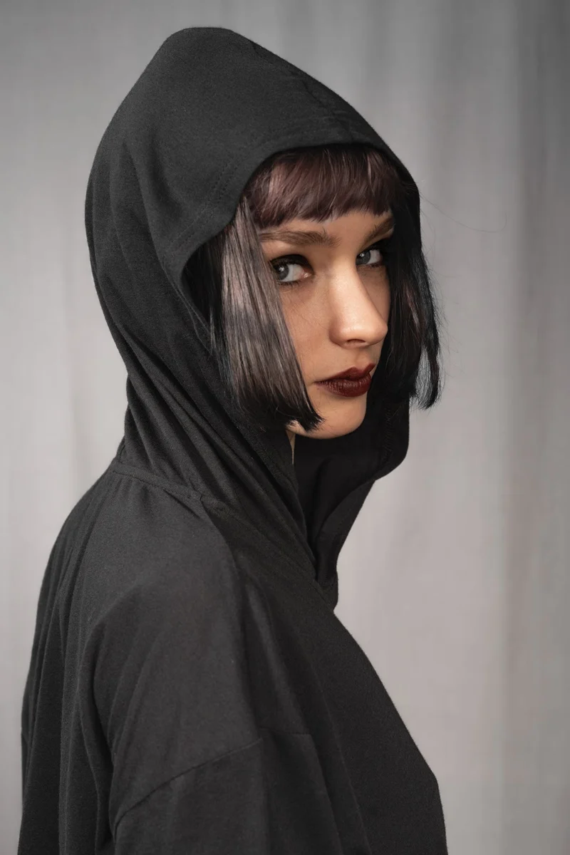 eigensinnig wien | Breed | Schwarzes Designer Hooded Sweatshirt aus Baumwolle