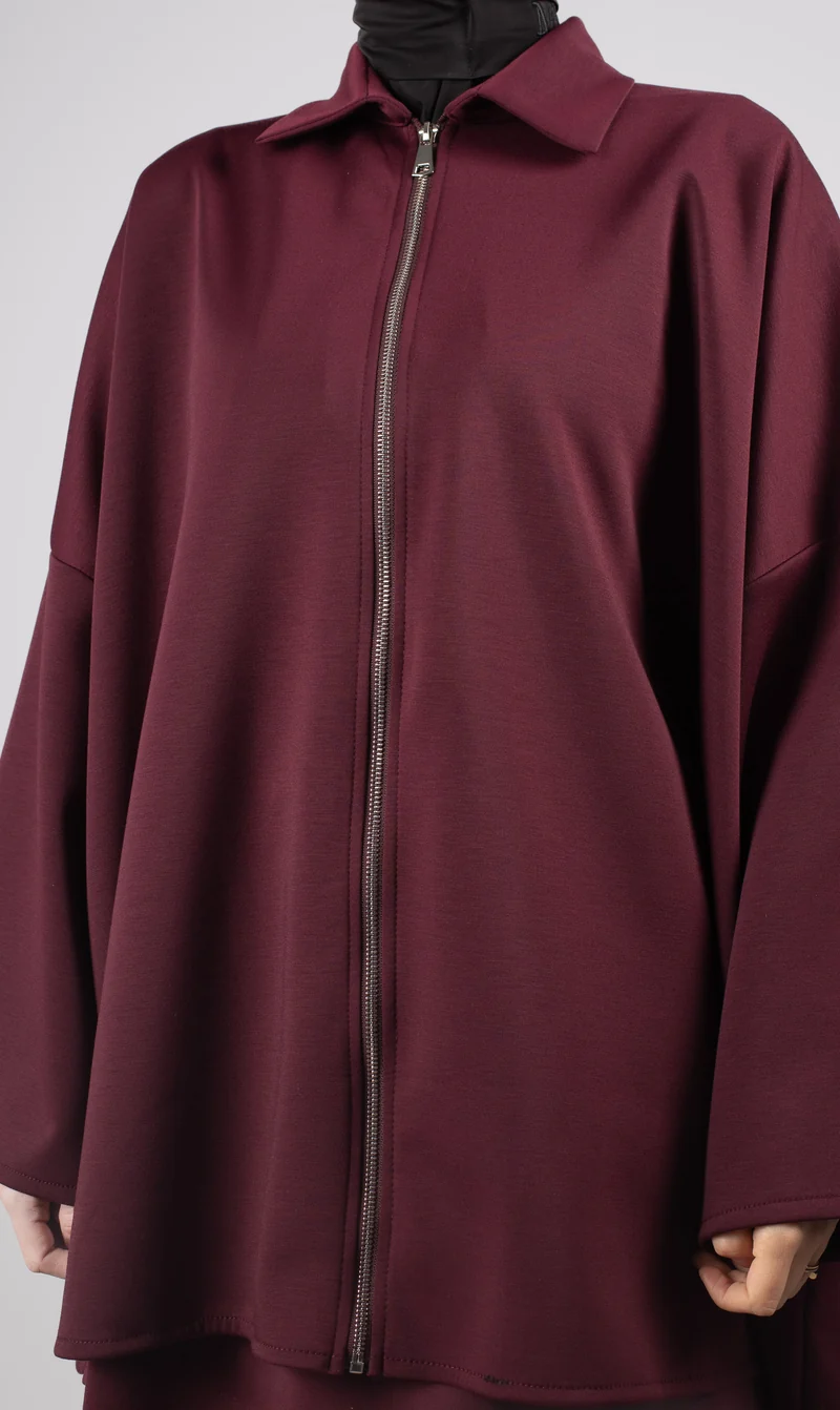 Weiches Twinset Jasminah - Wein