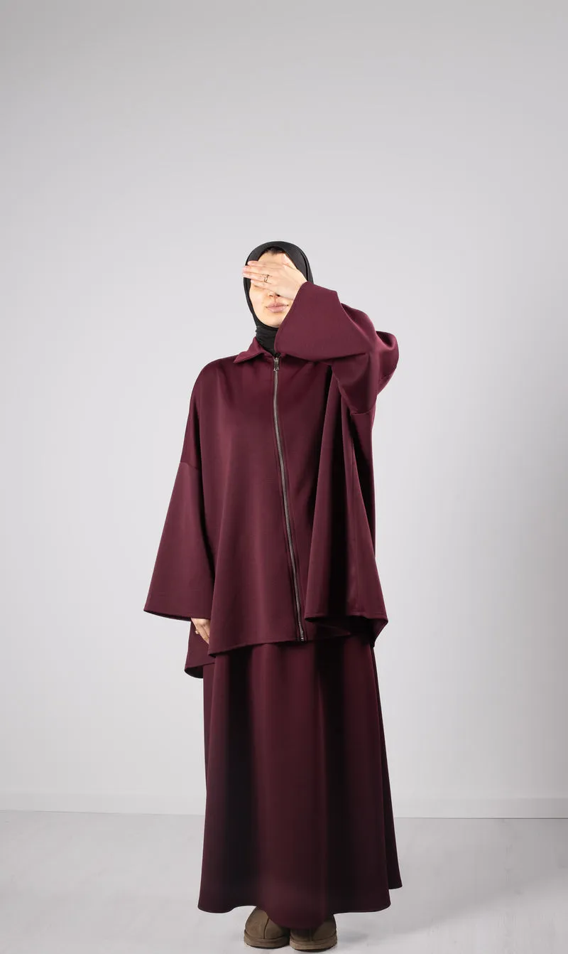 Weiches Twinset Jasminah - Wein