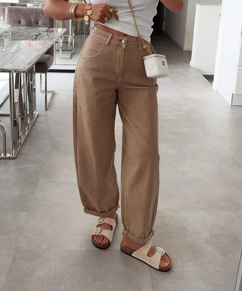 Stretch Balloon Jeans Aleno Camel
