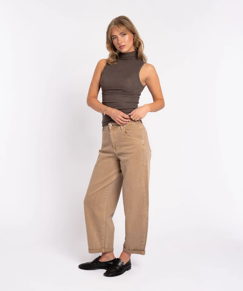 Stretch Balloon Jeans Aleno Camel