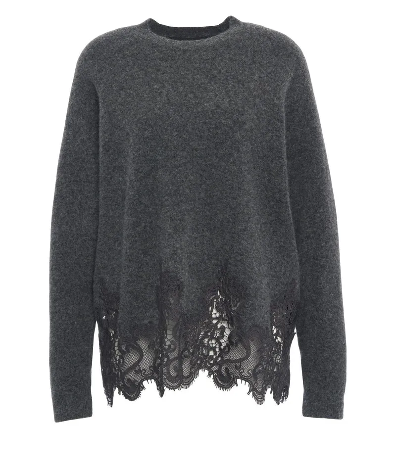 Maglia con dettagli in pizzo