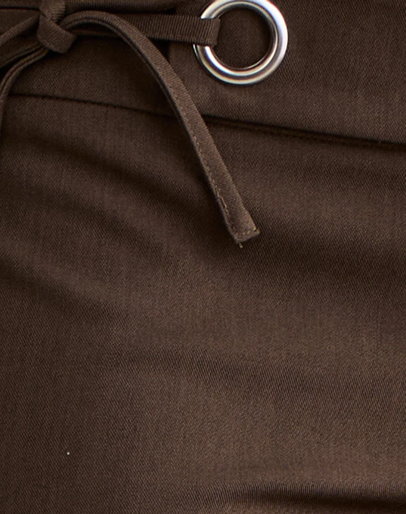 Tova Tie Tailoring Hose in Schokolade