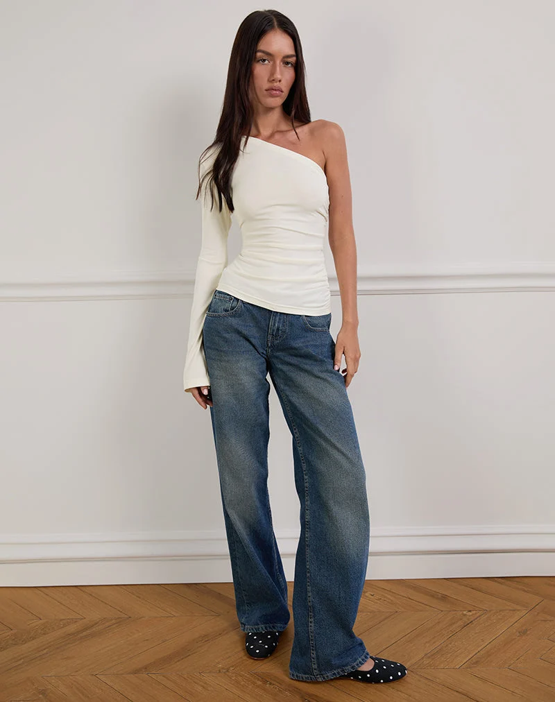 Lasya Langärmeliges Top in Off White