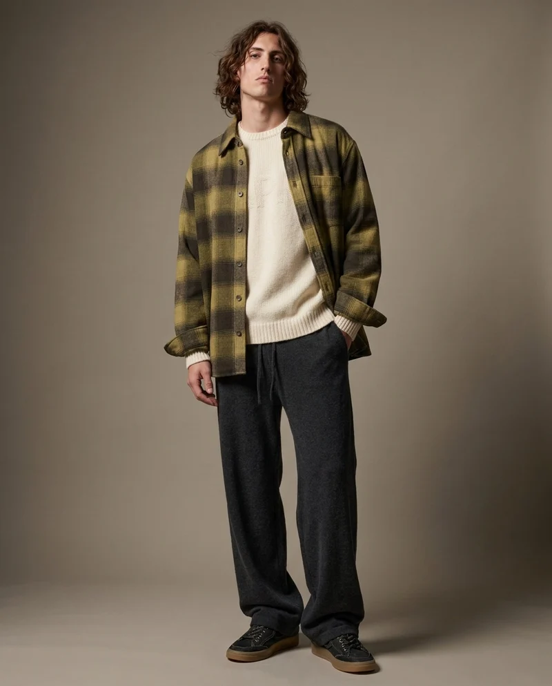 Maglione con logo intarsiato