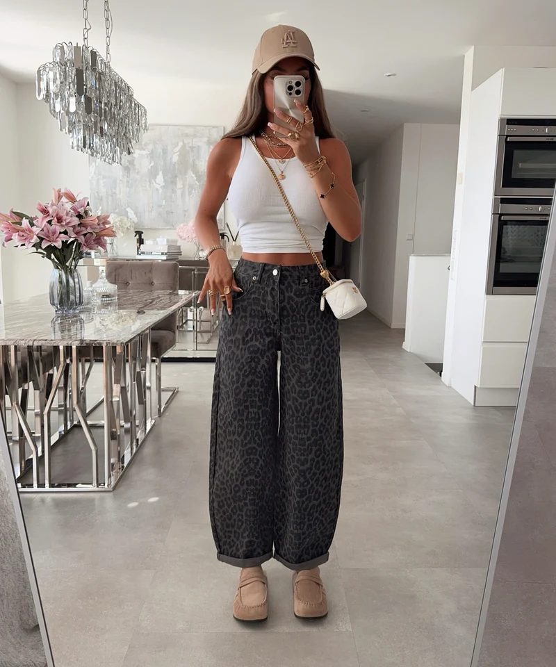 Stretch Balloon Jeans Lua Leo Grau