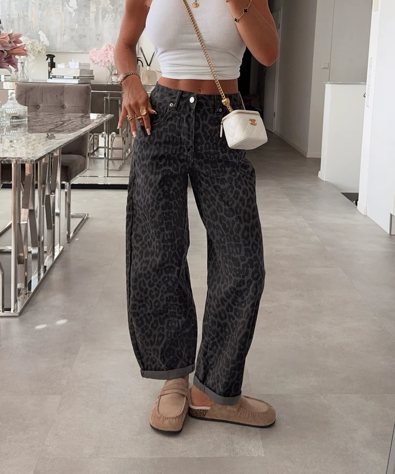 Stretch Balloon Jeans Lua Leo Grau