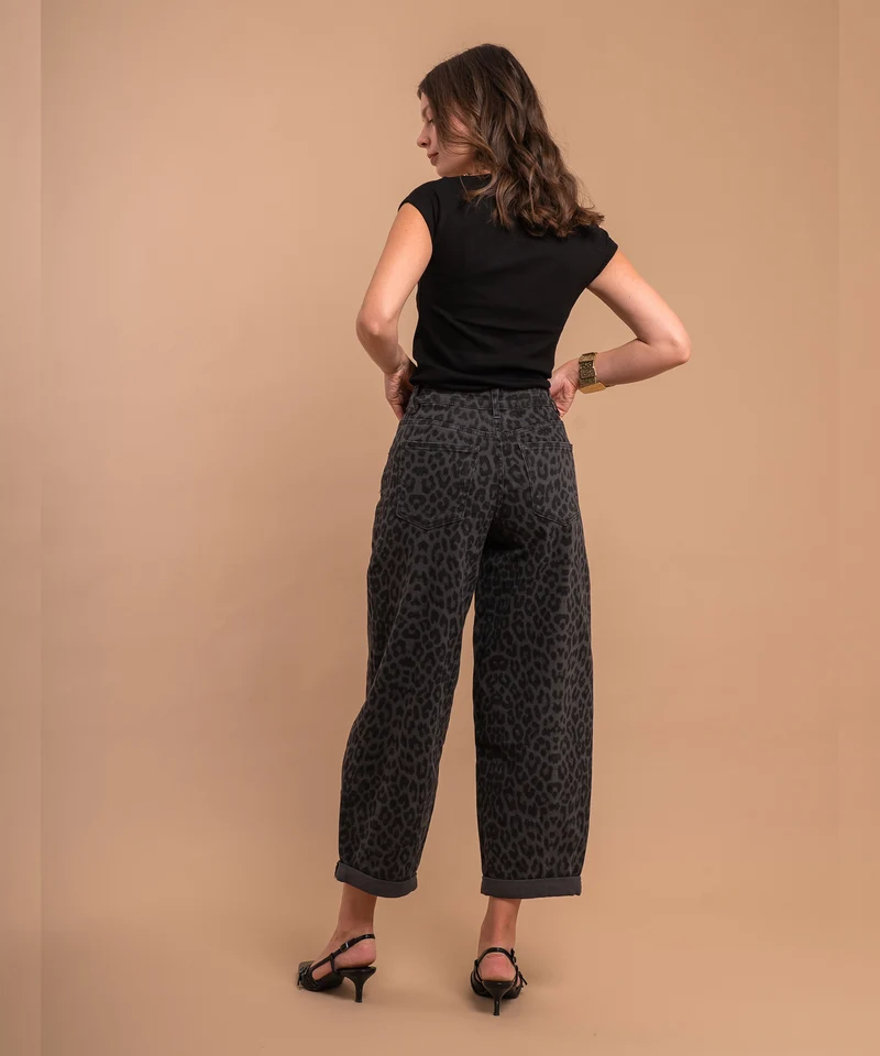 Stretch Balloon Jeans Lua Leo Grau