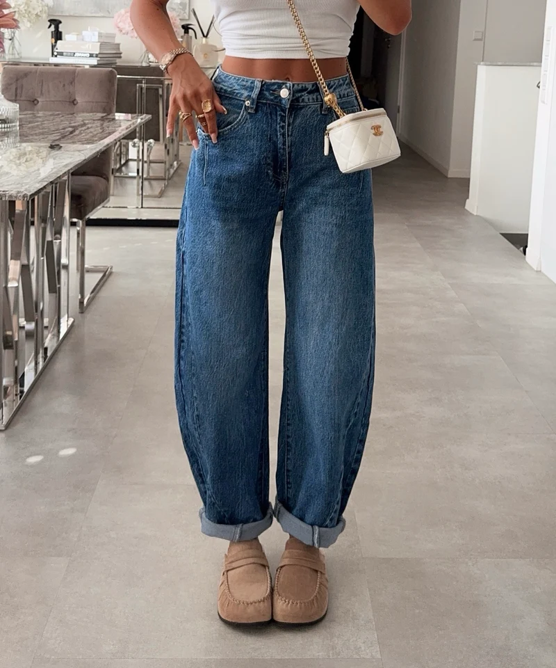 Stretch Balloon Jeans Ovia Vintage Dunkelblau