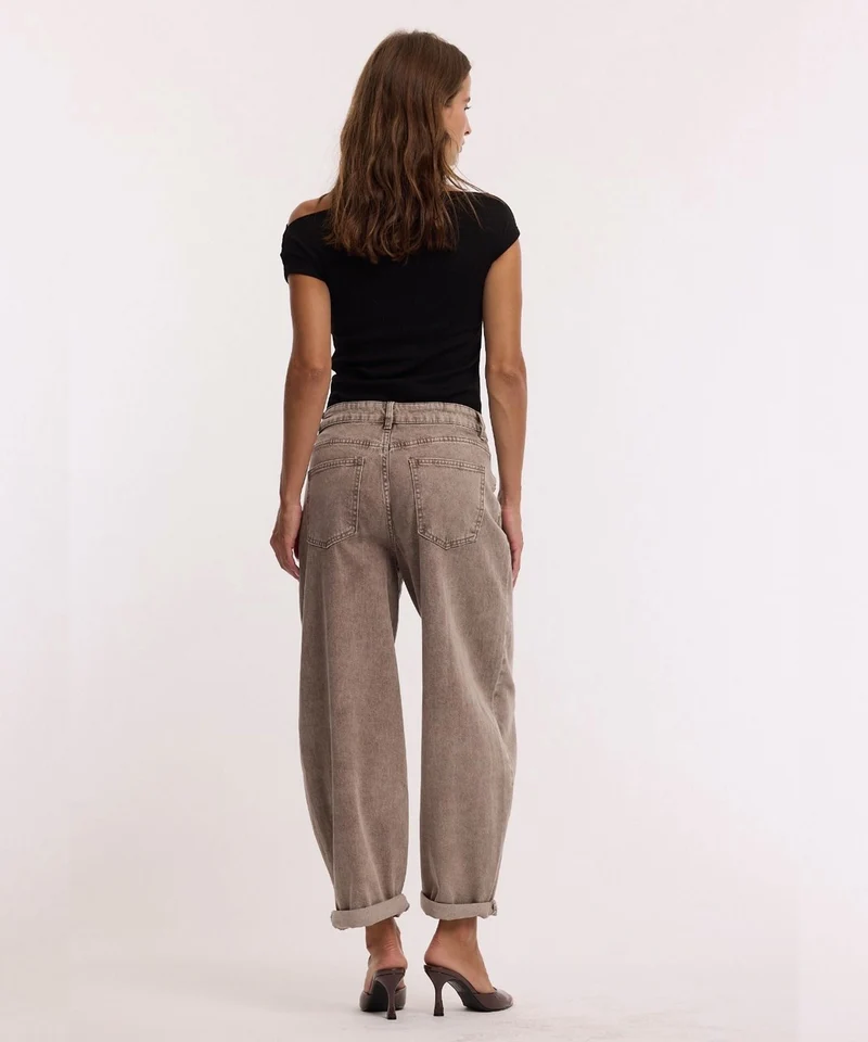 Stretch Balloon Jeans Laeticia Taupe