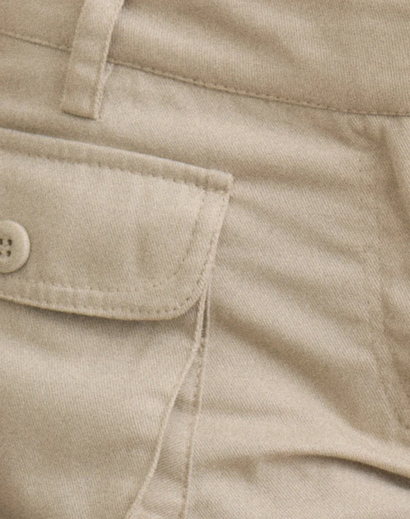 Nisbet Micro-Shorts aus Baumwoll-Twill in der Farbe „Latte“