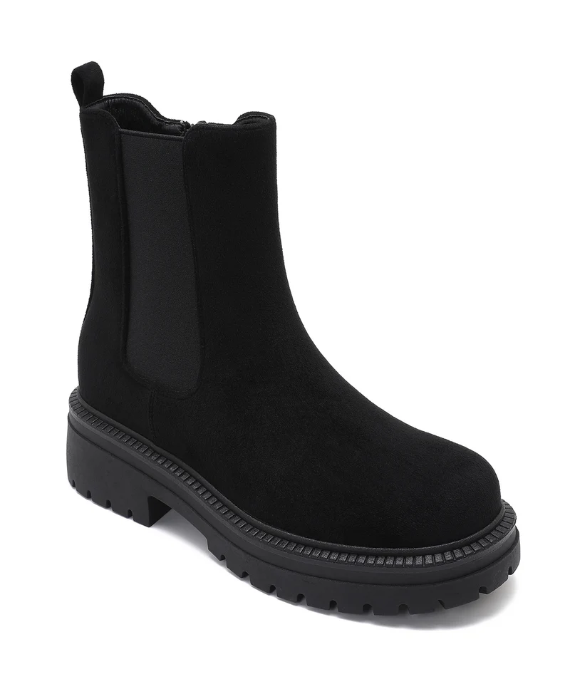 Wildleder Chelsea Boots Lania Schwarz