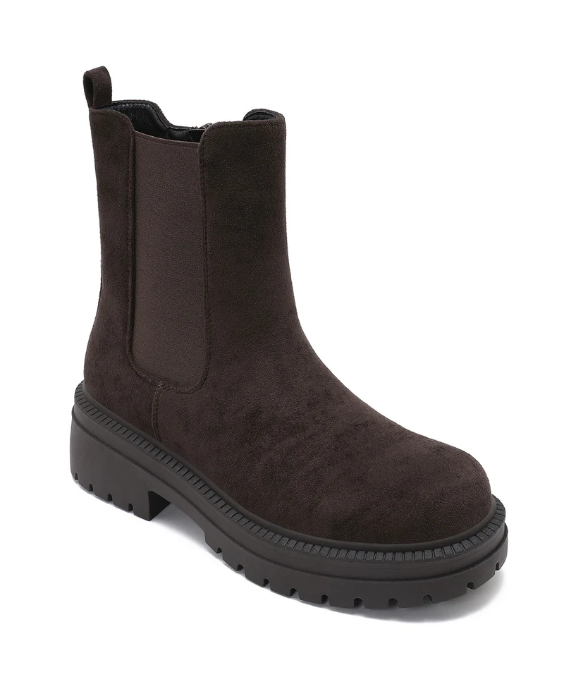 Wildleder Chelsea Boots Lania Dunkelbraun