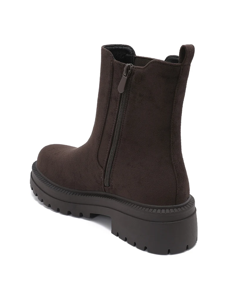 Wildleder Chelsea Boots Lania Dunkelbraun