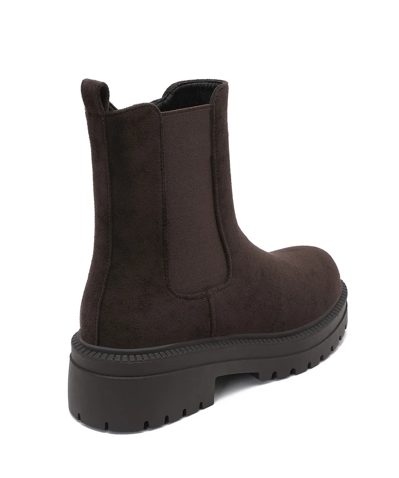 Wildleder Chelsea Boots Lania Dunkelbraun