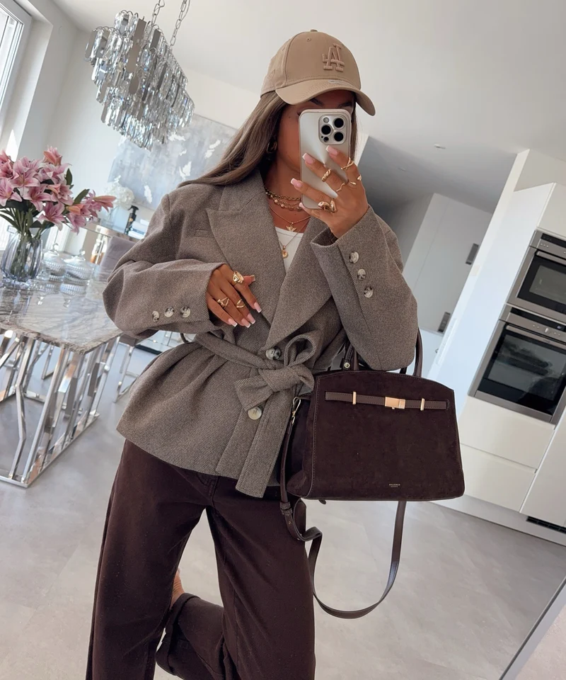 Kurzer Mantel Orelia Taupe