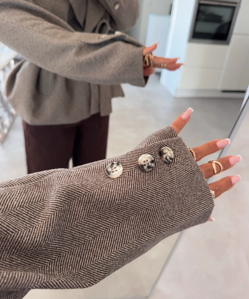 Kurzer Mantel Orelia Taupe