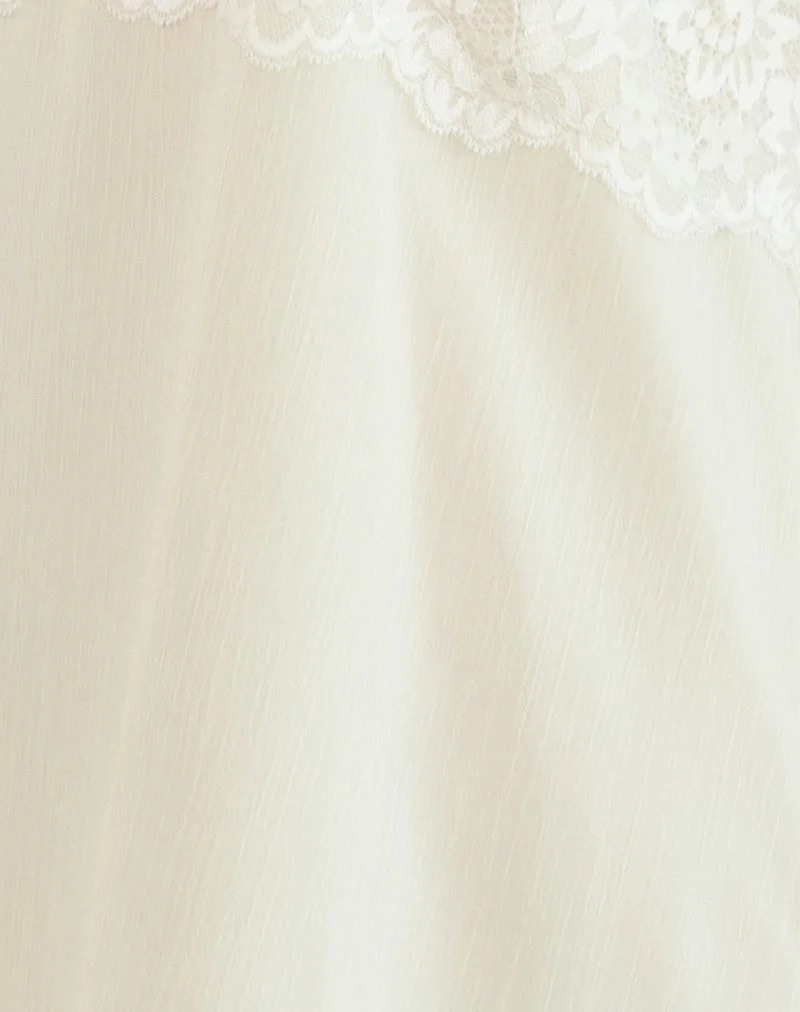 Juvia Babydoll-Minikleid aus Chiffon in Elfenbein