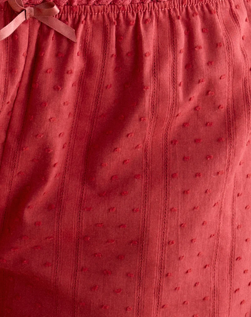 Sumi Shorts aus Baumwolle Dobby Rot
