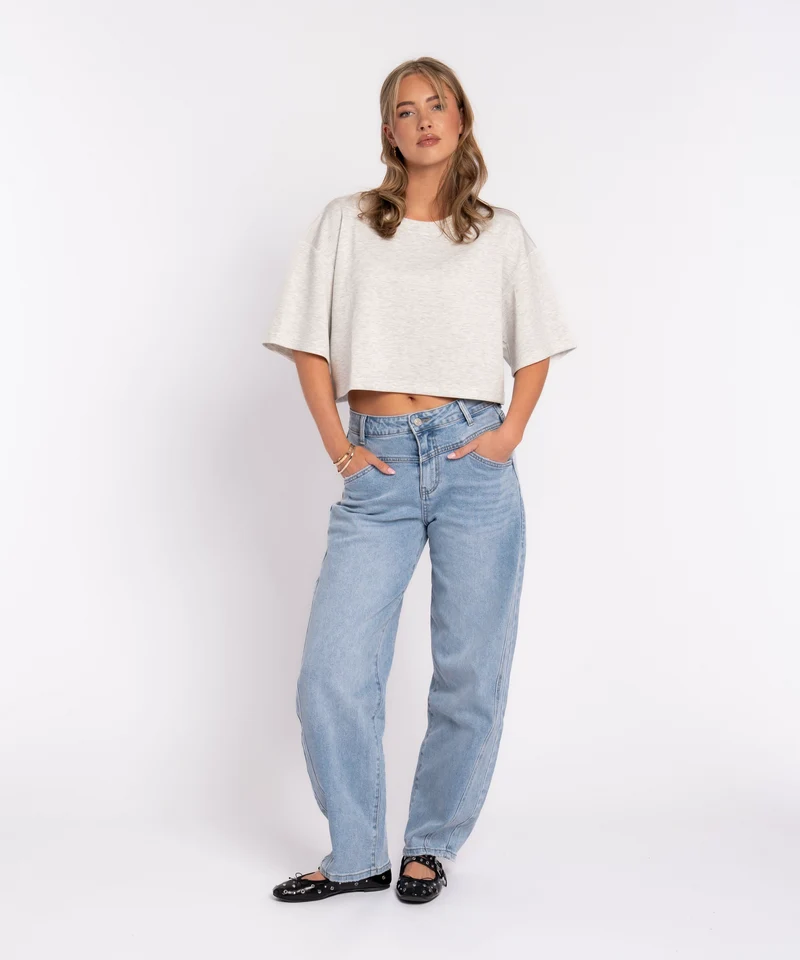 Barrel Jeans Miranda Hellblau