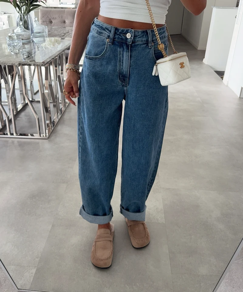 Stretch Balloon Jeans Melis Dunkelblau