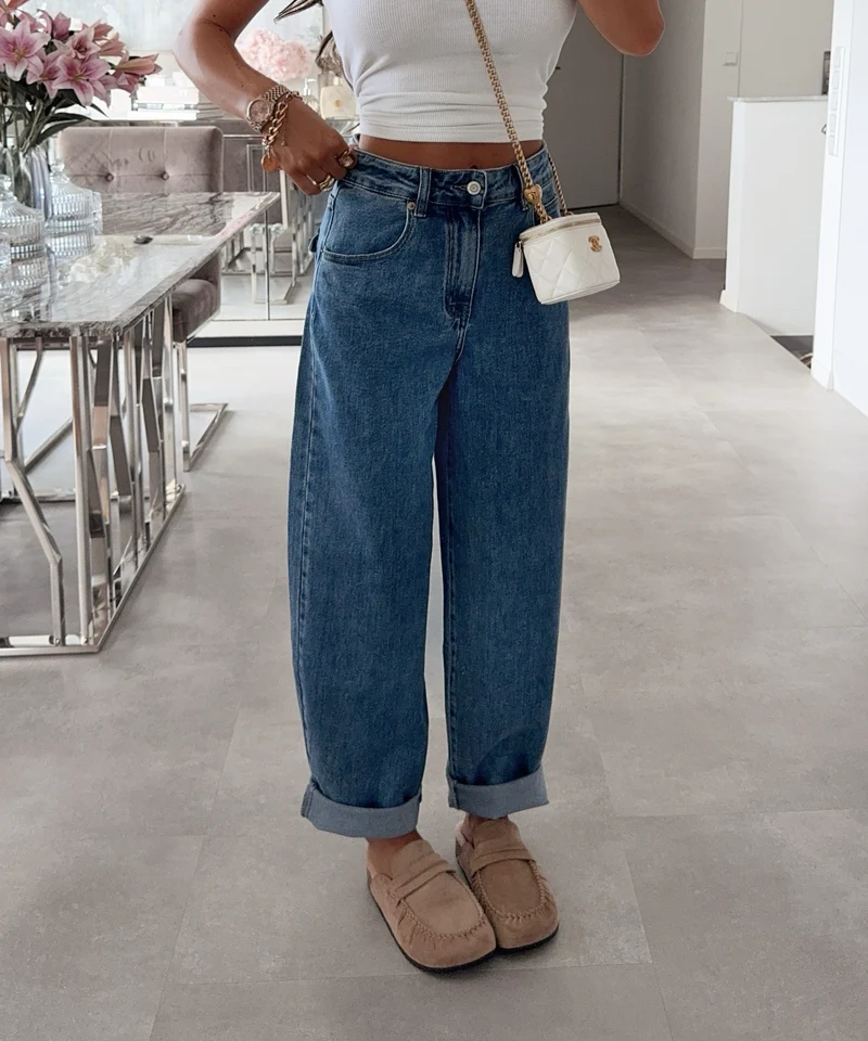 Stretch Balloon Jeans Melis Dunkelblau