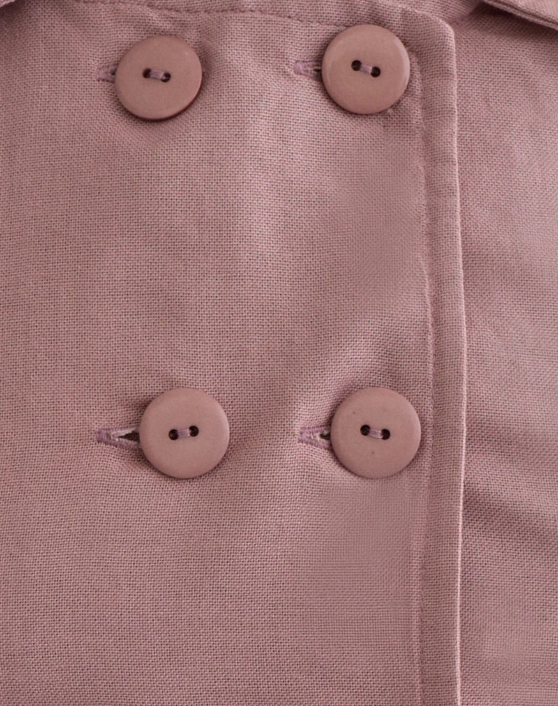 Natami-Cropped-Top aus Leinen in der Farbe „Dusty Rose“