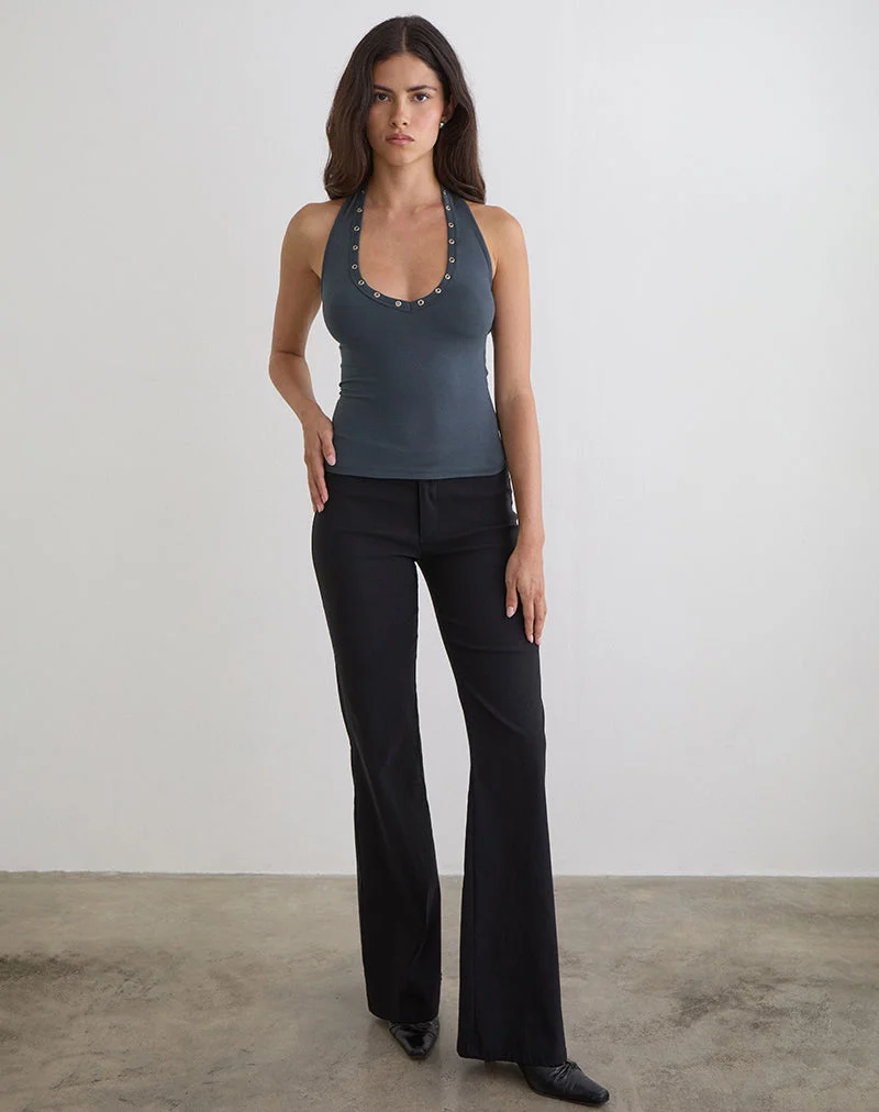 Jugo-Halter-Top in der Farbe „Ocean Storm“ mit Ösen