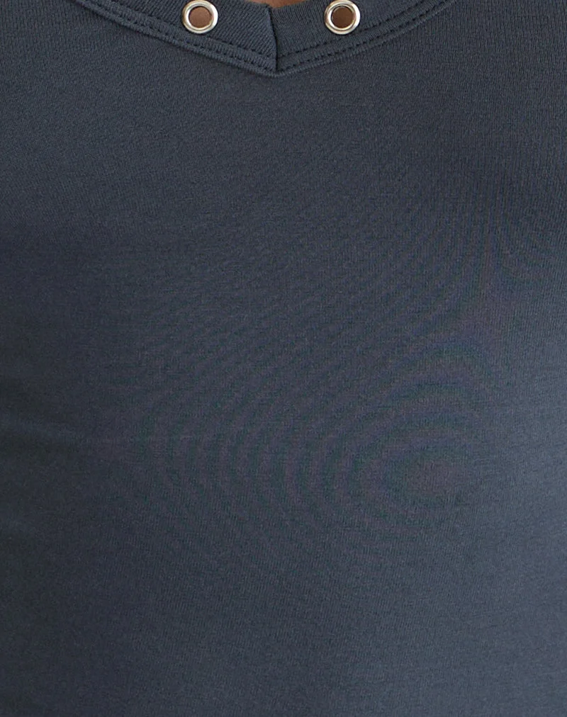 Jugo-Halter-Top in der Farbe „Ocean Storm“ mit Ösen