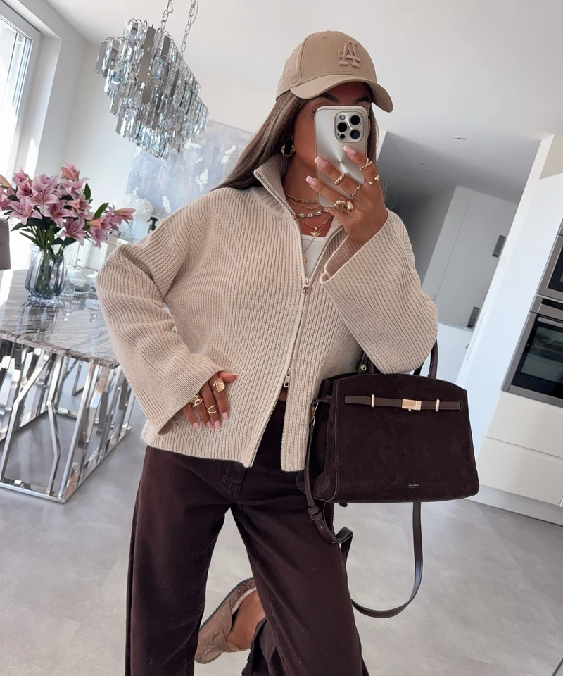 Zip Jacke Pinja Beige