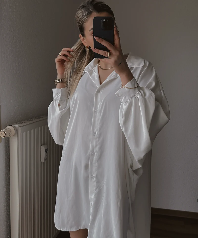 Oversize Bluse Alina Weiß