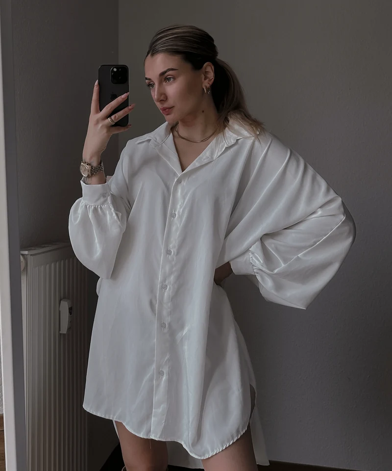 Oversize Bluse Alina Weiß