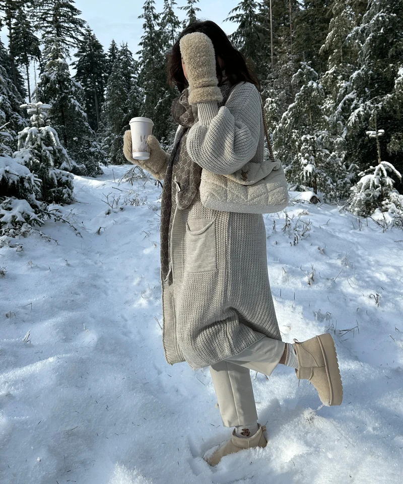 Cardigan Leilani lang Beige
