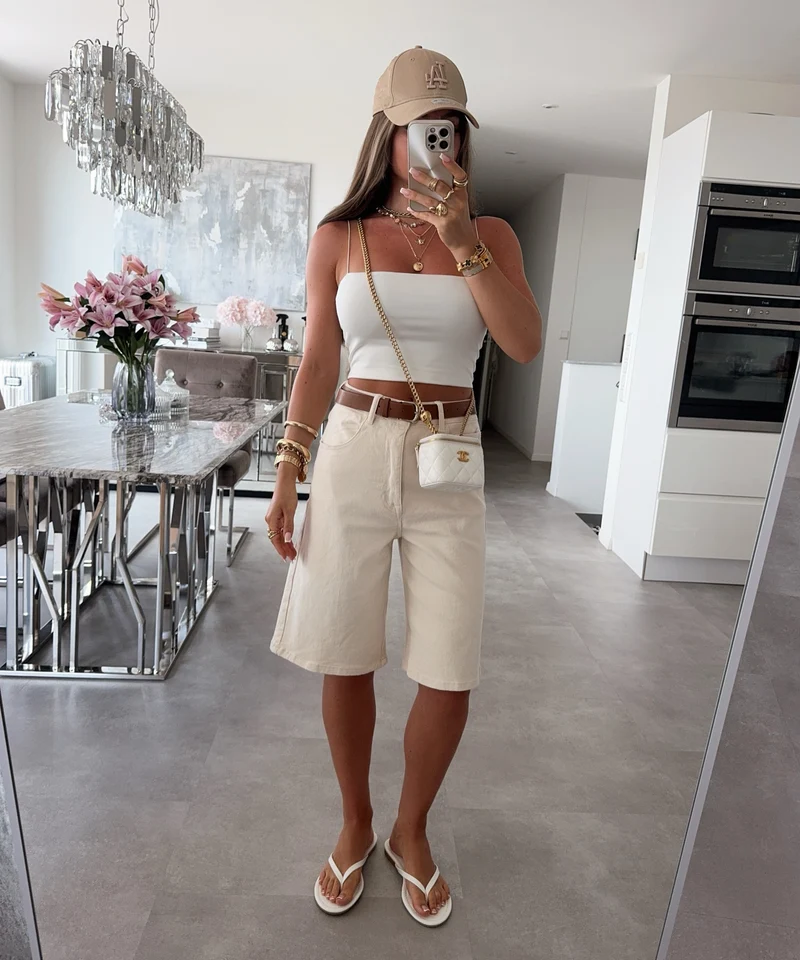 Stretch Bermuda Shorts Lucy Creme