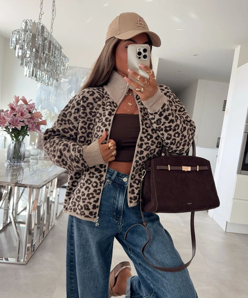 Leo Zip Jacke Savi Taupe