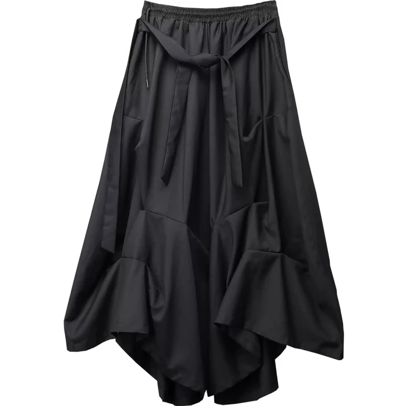 Herren Techwear Unregelmäßig drapierte lockere Rockhose