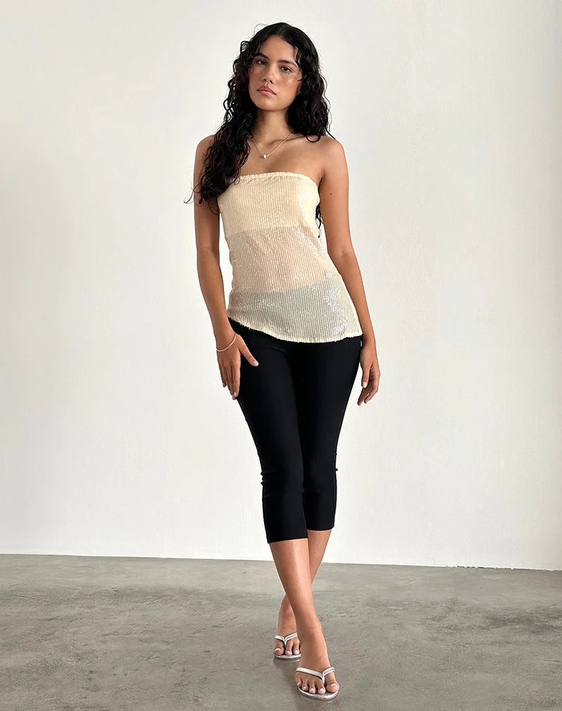 Viksuni Bandeau-Top in Nude Klare getönte Scheibe