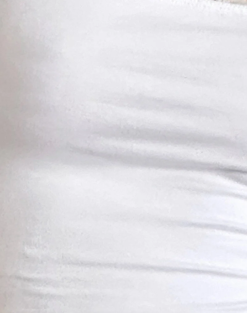Reqla Top in Weiß mit Spitzenbesatz