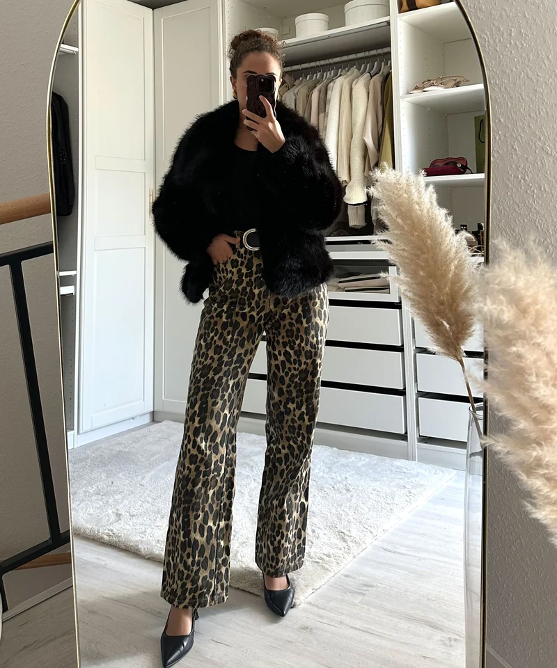 Felljacke Amara Schwarz