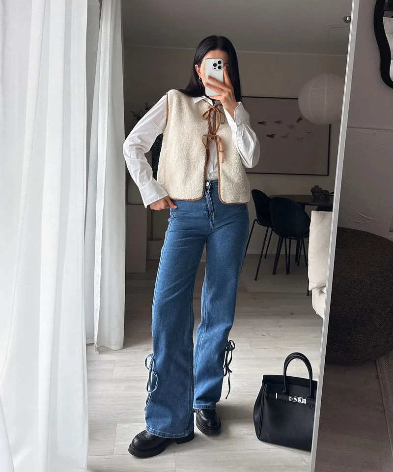 Teddyweste Falina Beige