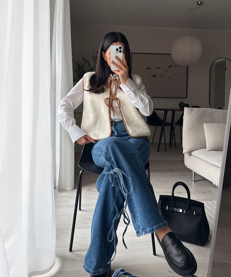 Teddyweste Falina Beige