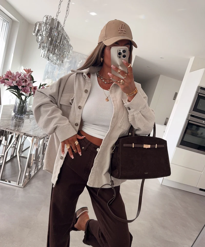 Cord Hemd Hedda Beige