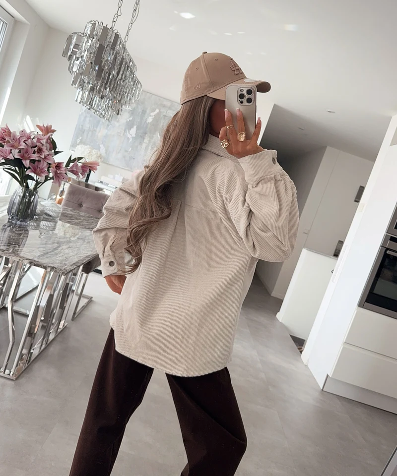 Cord Hemd Hedda Beige