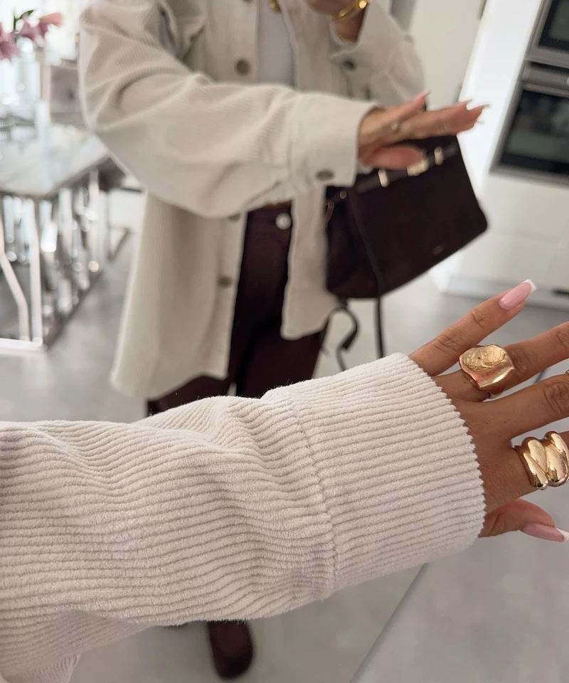 Cord Hemd Hedda Beige