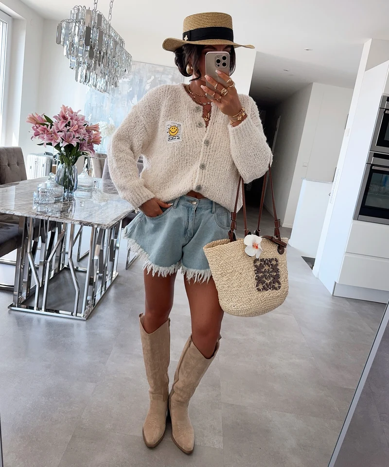 Boucle Cardigan Lalya Beige