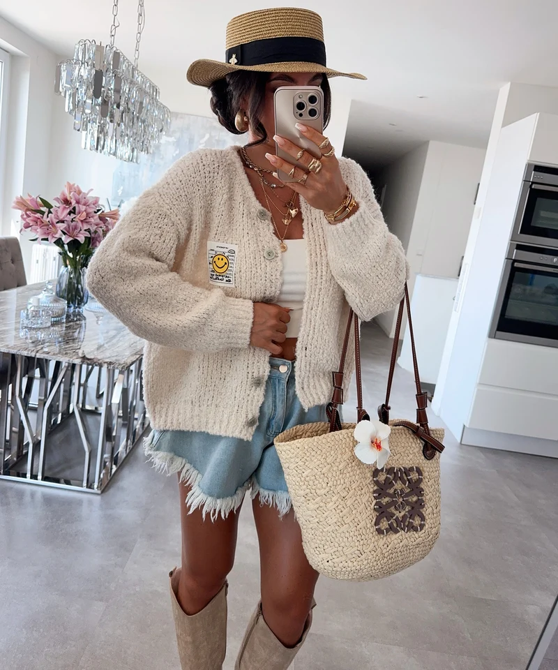 Boucle Cardigan Lalya Beige