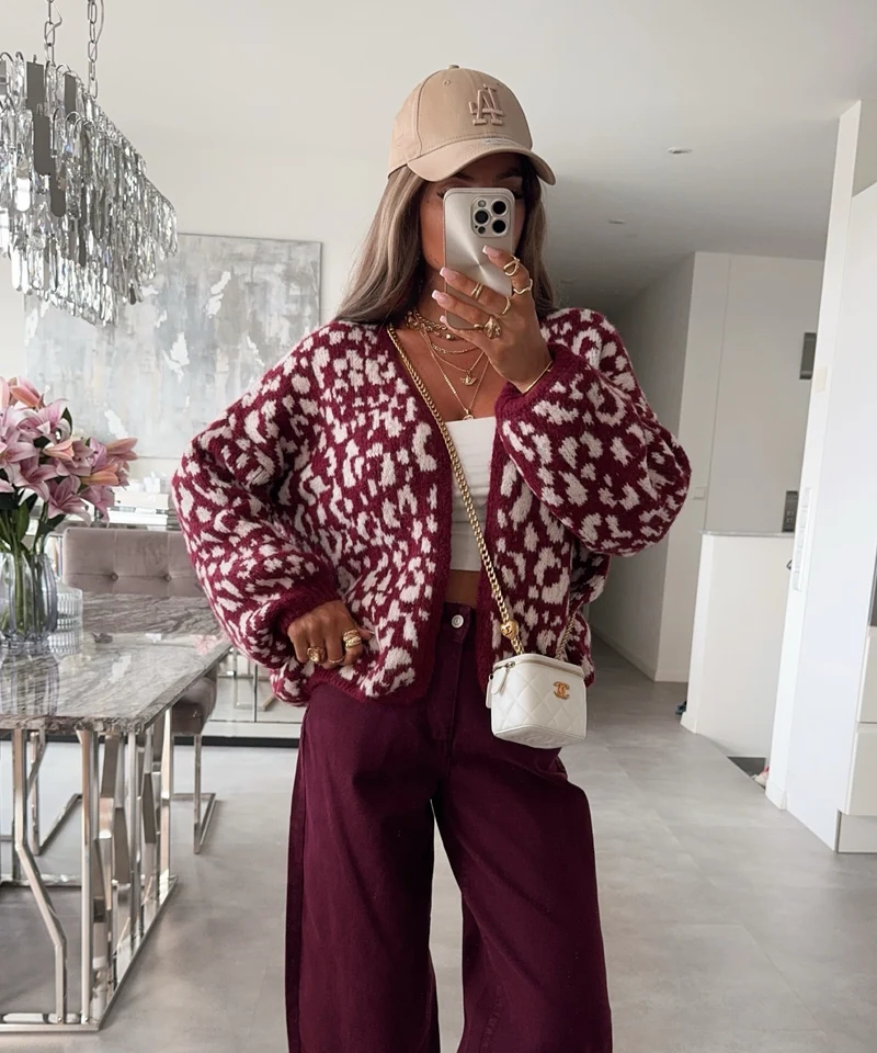 Cardigan Lira Weinrot Leo