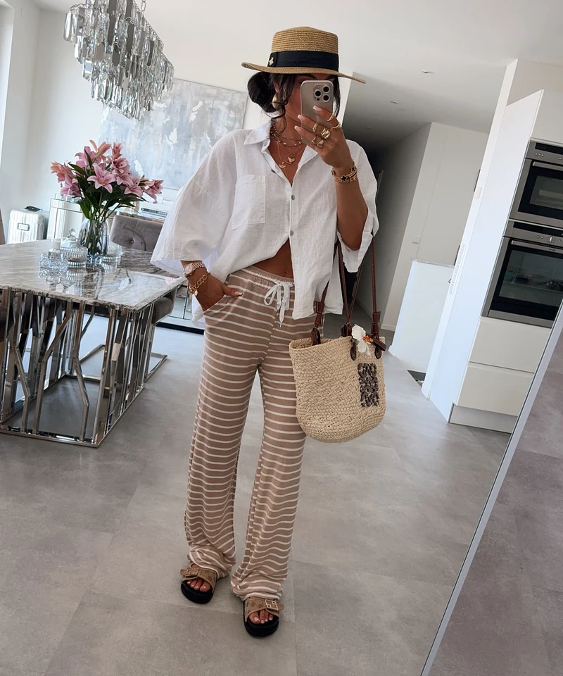 Stoffhose Malika Taupe