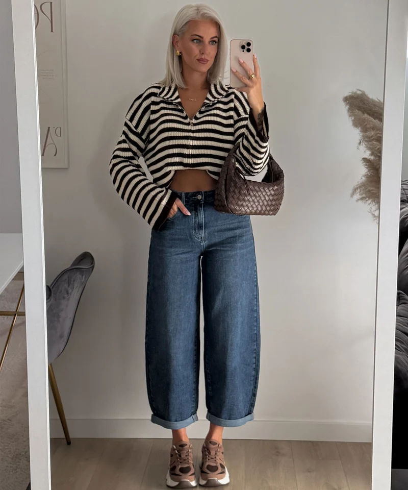 Stretch Balloon Jeans Aviana Dunkelblau