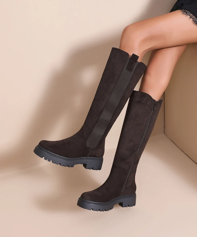 Stiefel Ivi Braun Wildleder